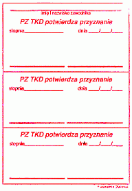 Potwierdzenie posiadania stopnia upoważniającego do startu w imprezach poszczególnej rangi.